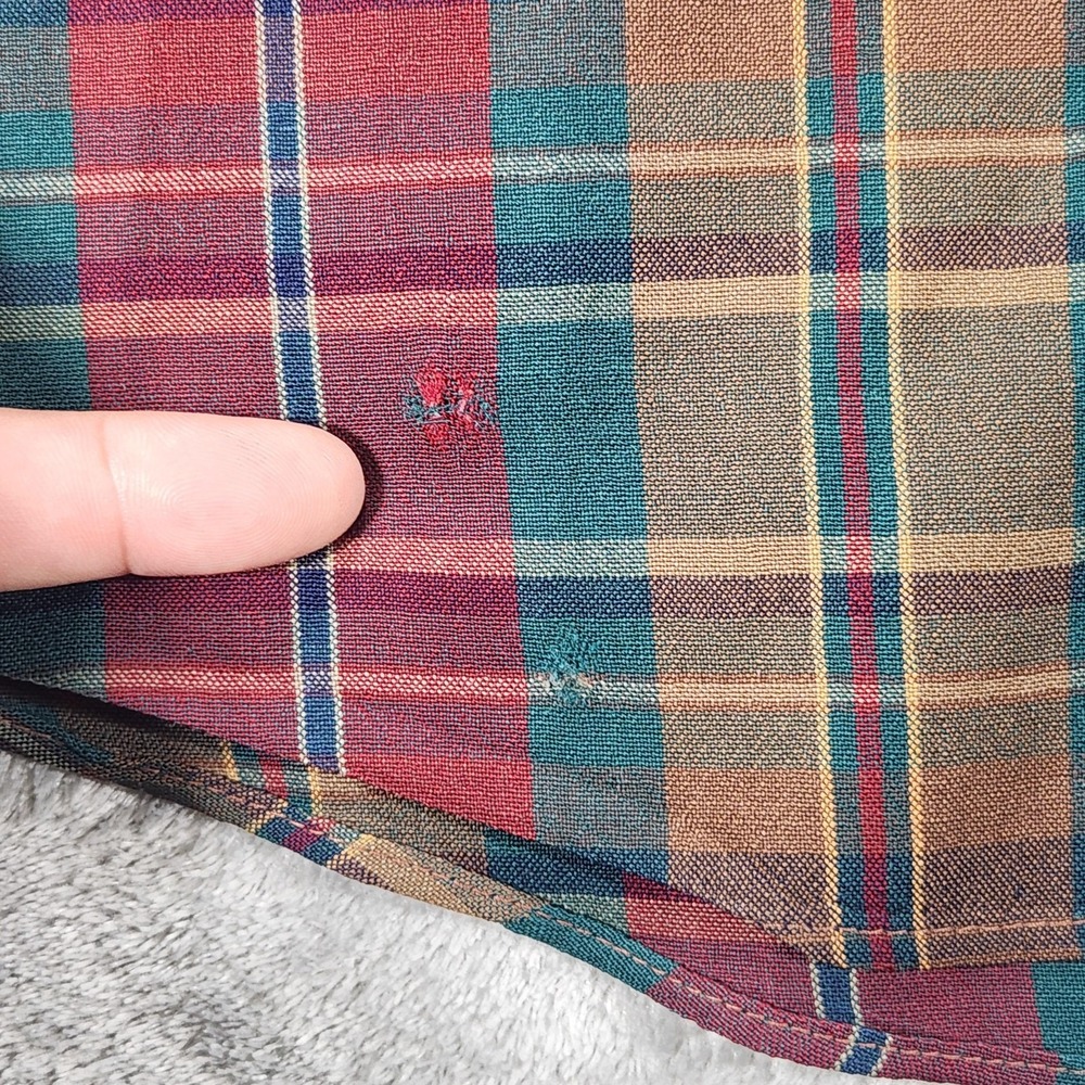 Vintage Pendleton Sir Pendleton Shirt Mens Medium Plaid Wool Made USA 90s - Picture 9 of 13
